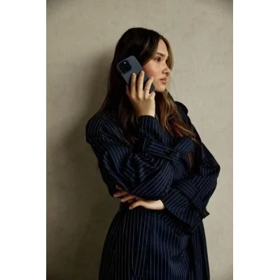 Cover Iphone 16 Pro Antimicrobial Silicone Case Decoded - Navy
